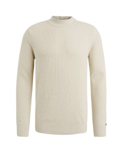 Mock neck fine boucle Silver Birch