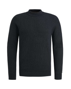 Mock neck fine boucle Jet Black