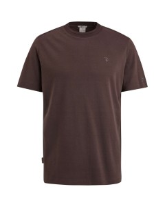 Short sleeve r-neck regular fit in Coffee Bean