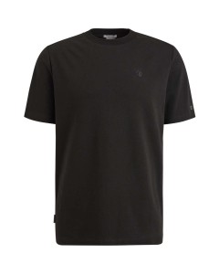 R-neck regular fit interlock Black