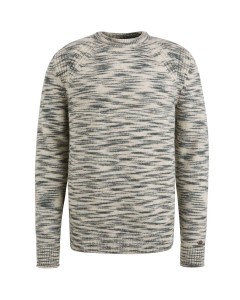 Crewneck regular fit soft space bl Silver Birch