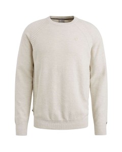 Crewneck cotton heather plated ble Silver Birch