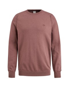 Crewneck cotton stretch Marron