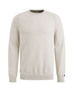 Crewneck cotton stretch Silver Birch