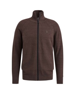 Zip jacket cotton heather plated b Coffee Bean