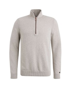 Half zip collar cotton mix Silver Birch