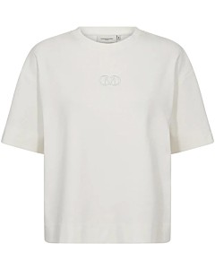 Comfortabel Ecru T-Shirt met Borduur