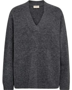 FQGrsevalin Pullover Dark Grey Melange