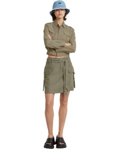 Cargo Belted Skirt Wmn shamrock green