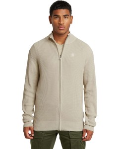 Serrated full zip knit