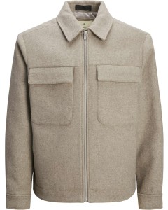 JPRCCRUSSEL WOOL BLEND JACKET SN Greige