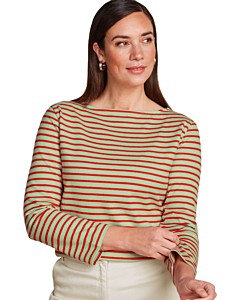 Boatneck Top Britney Stripe