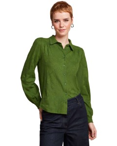 Carina blouse buzz jacquard palm green