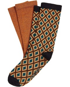 Socks 2-pack Brash maple orange