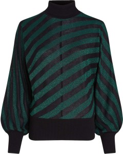 Tina top Spiro stripe pine green