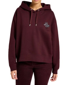 Logo Hoodie velvet beet