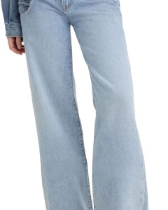 Ribcage wide leg far and wide lt blue denim