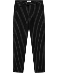 Como twill pinstripe suit pants black/white