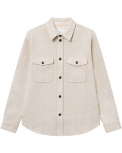 Lennon Bouclé overshirt Ivory