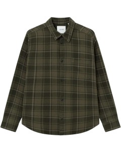 Kash check shirt olive night/ f.green