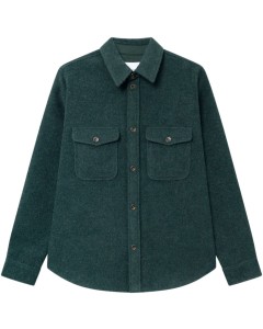 Lennon Bouclé overshirt pine green