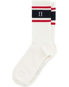 2 pack socks William stripe off white/navy red