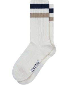 2 pack Woods rib stripe socks off white/m.blue