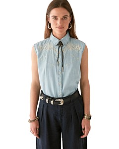 Dallas blouse Mustang blue