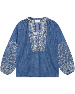 Blouse Denim romance aud blue moon