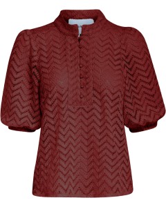 MSJeva Half Sleeve Blouse Madder Brown