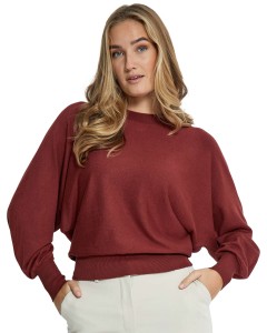 MSDana Bat Sleeve Knit Pull Madder Brown