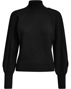 MSVera High Neck Knit Pull Black