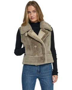 MSPat Faux Fur Vest Winter Twig Sand