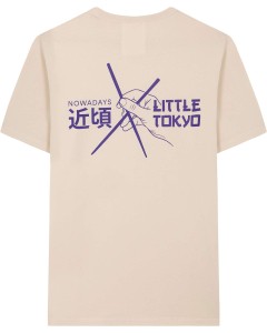 Print T-Shirt Chopsticks Almond Milk