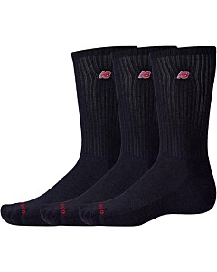 Patch Logo Crew Socks 3 Pack Black