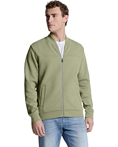 Sweater Full Zipper Jacquard Mix Bo Light Army