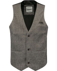 Gilet Stretch Jersey Melange Black