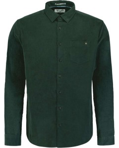 Shirt Corduroy Solid Dark Green