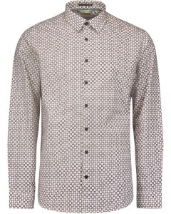 Shirt Stretch Allover Printed White