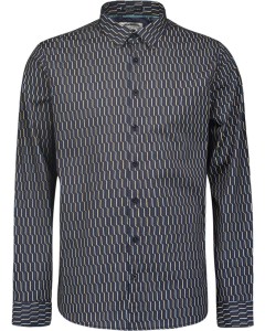 Shirt Stretch Allover Printed Black