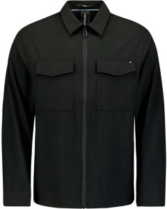 Overshirt Zip Closure Stretch Black