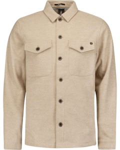 Overshirt Button Closure Melange Khaki