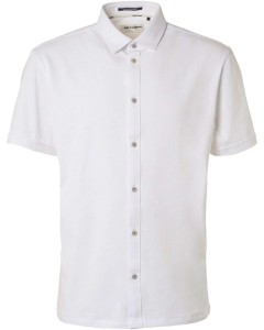 Shirt short sleeve jersey stretch white