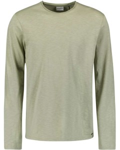 T-Shirt Long Sleeve Crewneck Slub Smoke