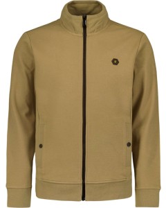 Sweater Full Zipper Twill Jacquard Khaki