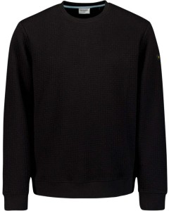 Sweater Crewneck Double Layer Jacqu Black