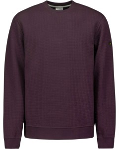 Sweater Crewneck Double Layer Jacqu Aubergine