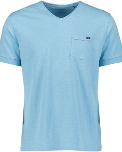 T-shirt korte mouw v-hals aqua