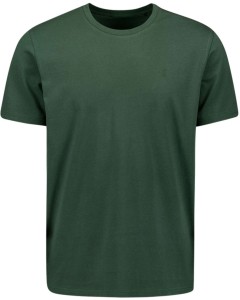 T-Shirt Crewneck Solid Basic Dark Green