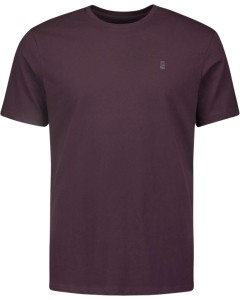 T-Shirt Crewneck Solid Basic Aubergine